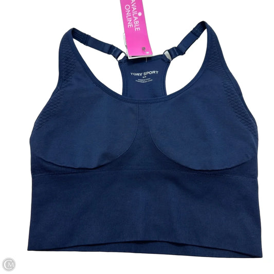 Athletic sports bra Designer By Tory Burch In Navy, Size: St