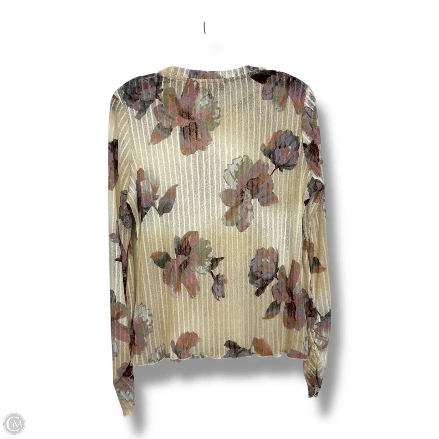 Top Long Sleeve By Rachel Roy In Floral Print, Size: M