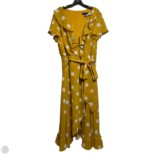 Dress Party Midi By Lane Bryant In Yellow, Size: Xl