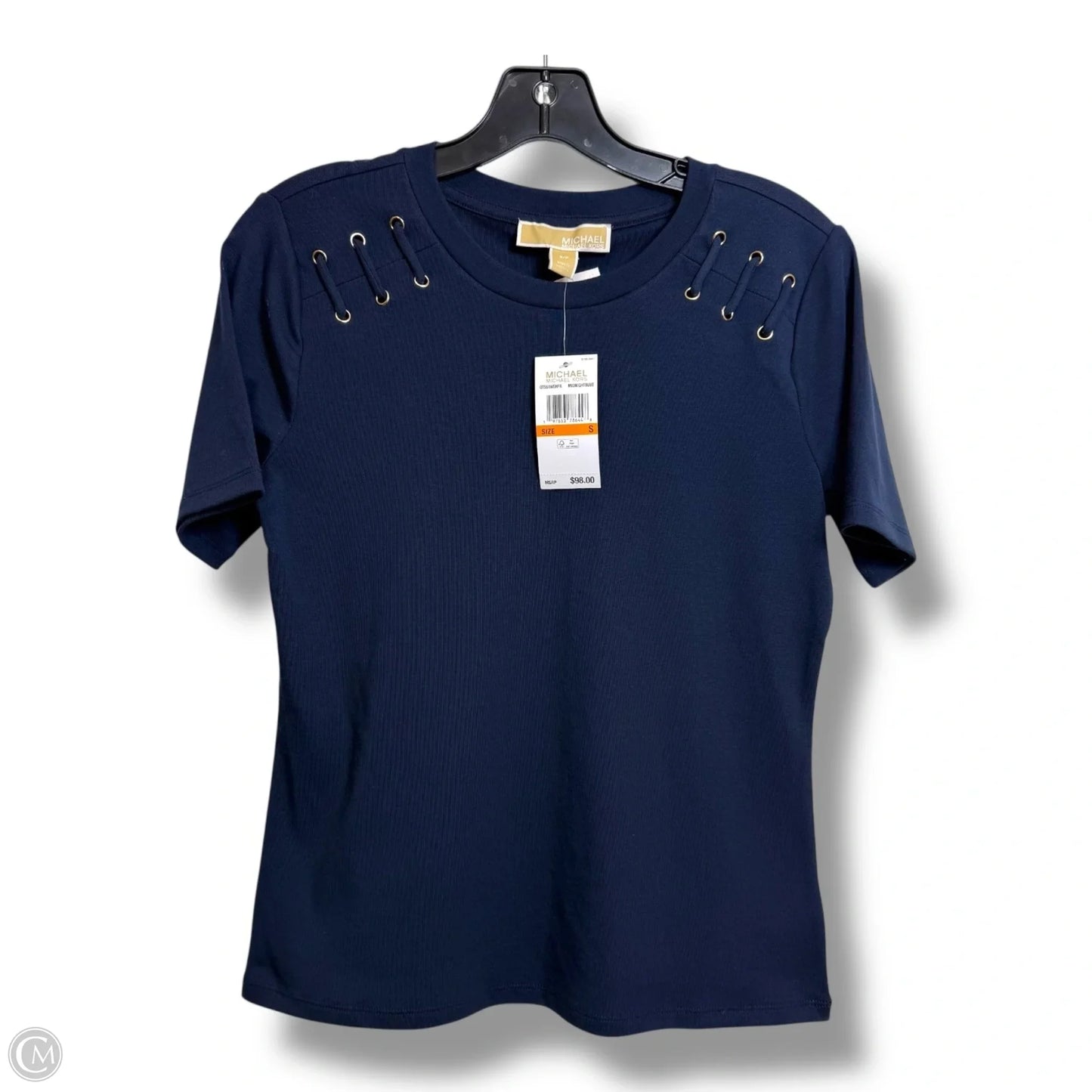 Top Short Sleeve Designer By Michael Kors In Blue, Size: Sp