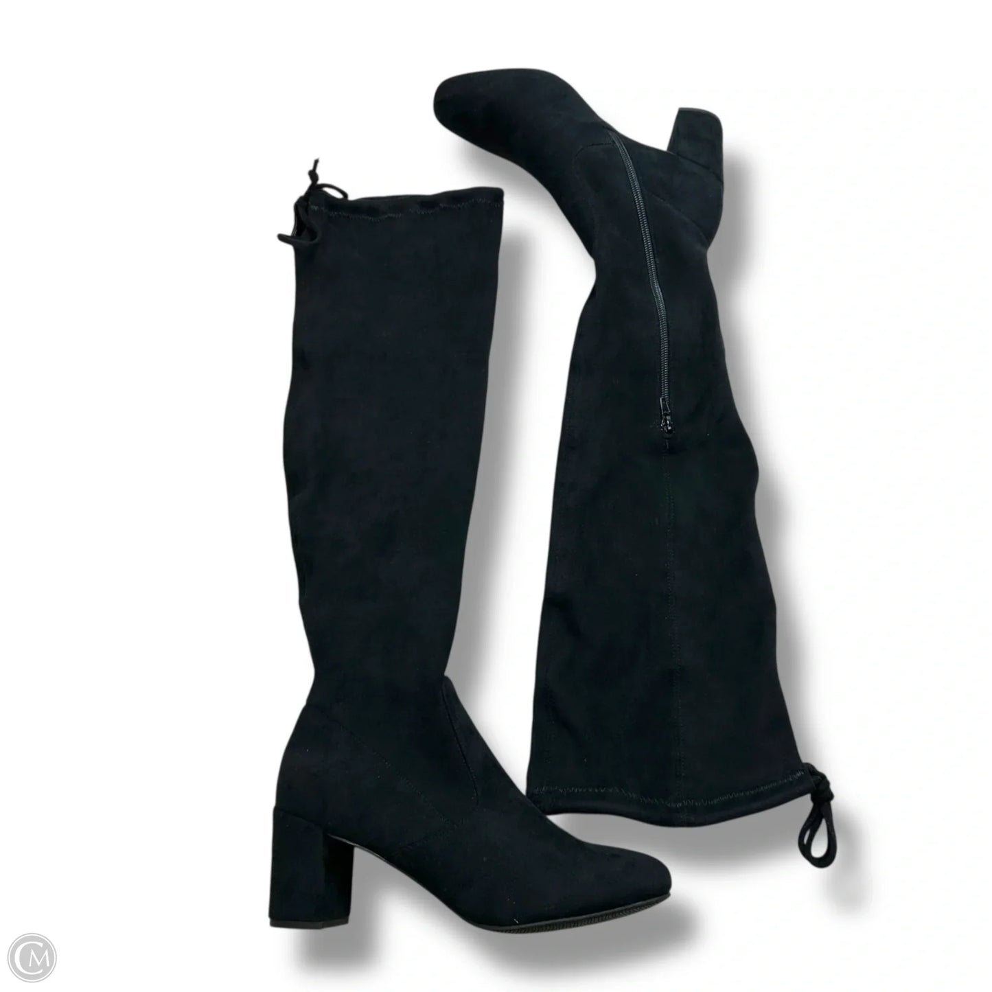 Boots Mid-calf Heels By Madeline In Black, Size: 8
