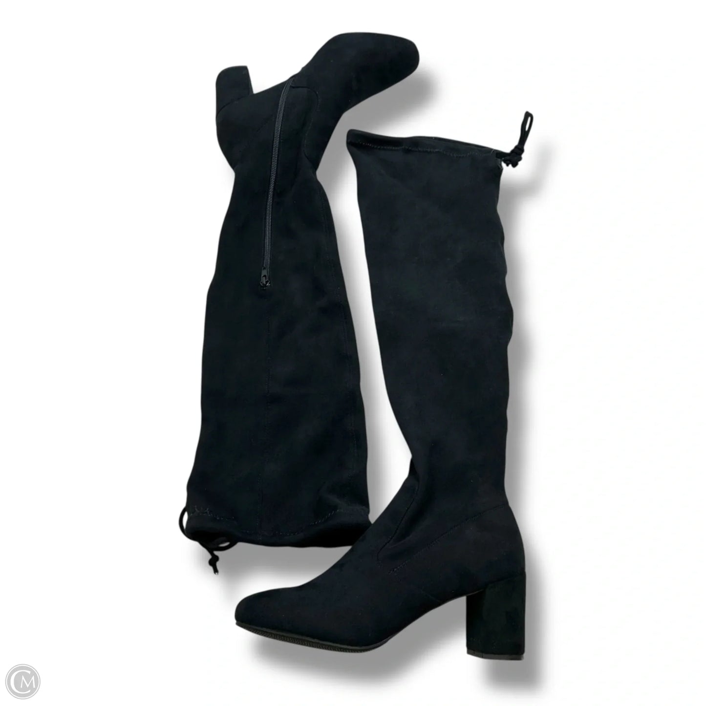 Boots Mid-calf Heels By Madeline In Black, Size: 8