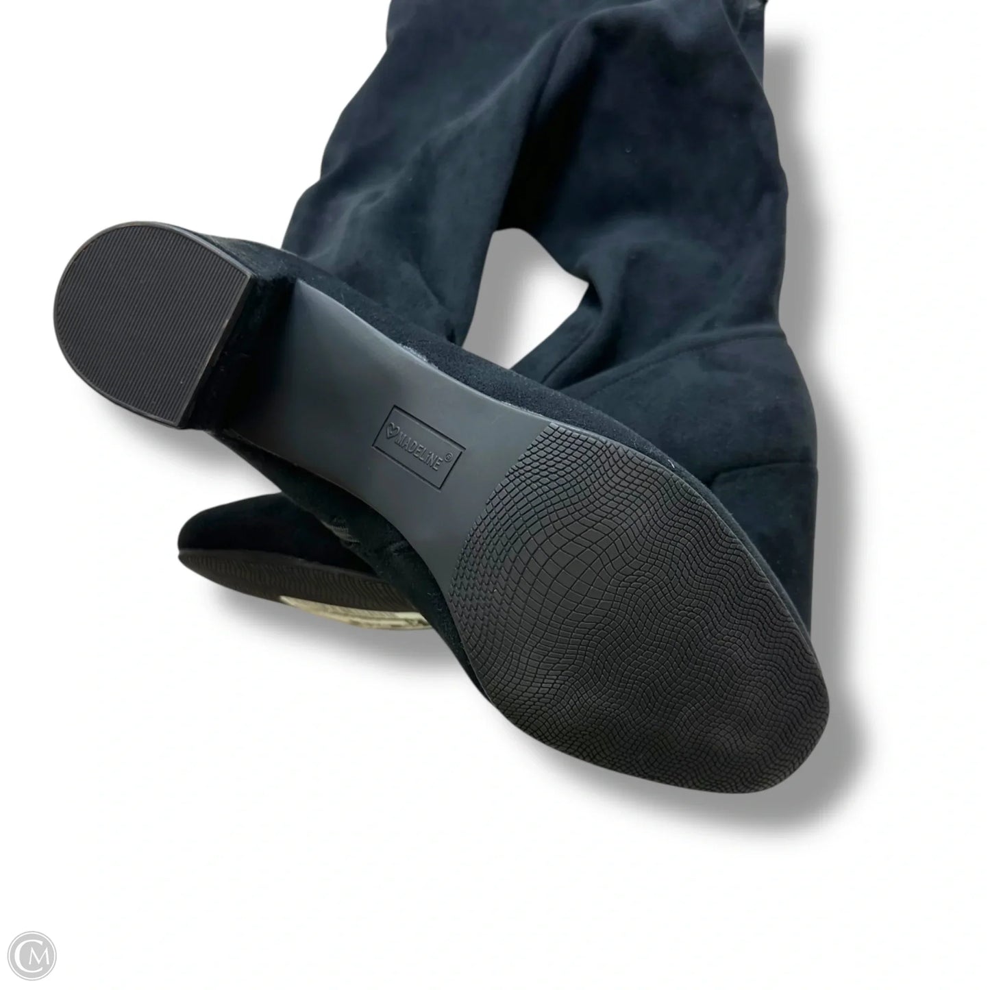 Boots Mid-calf Heels By Madeline In Black, Size: 8