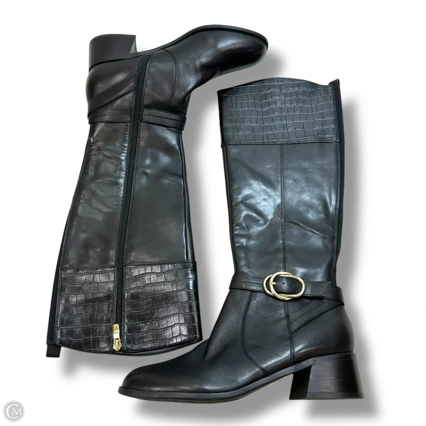 Boots Knee Flats By Marc Fisher In Black, Size: 10