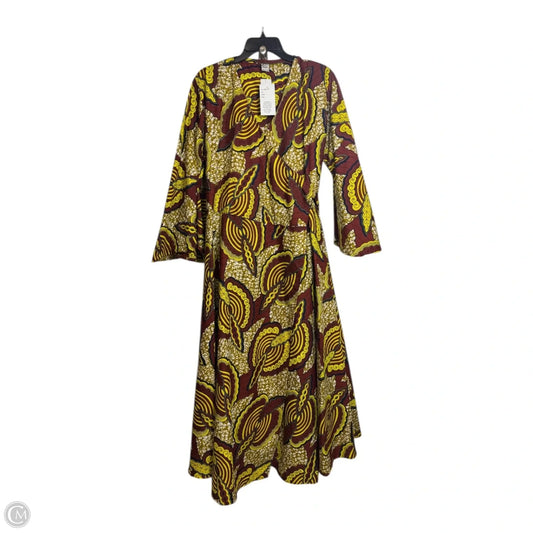 Dress Party Long By Clothes Mentor In Yellow, Size: Osfm