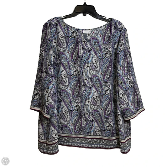 Top Short Sleeve By J. Jill In Multi-colored, Size: 3x