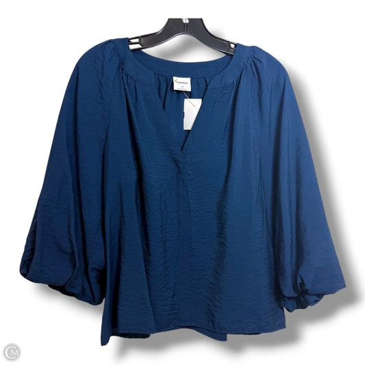 Top 3/4 Sleeve By Sonoma In Blue, Size: M