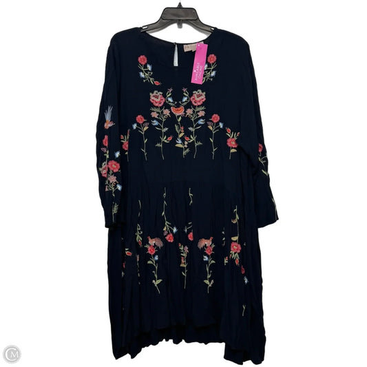 Dress Casual Midi By Philosophy In Blue, Size: 3x