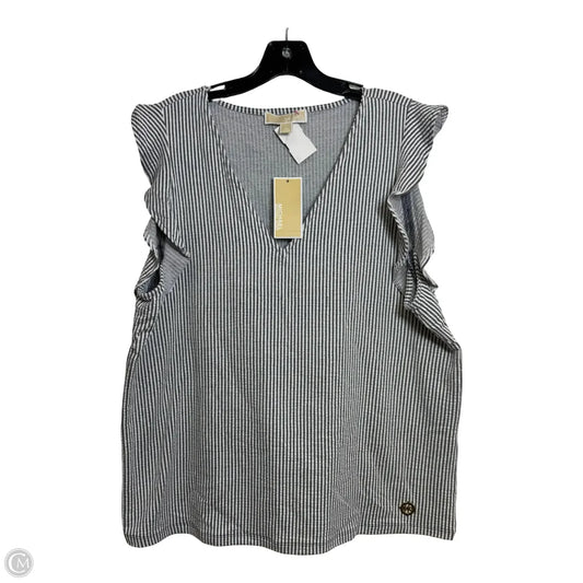 Top Sleeveless By Michael By Michael Kors In Striped Pattern, Size: Xl