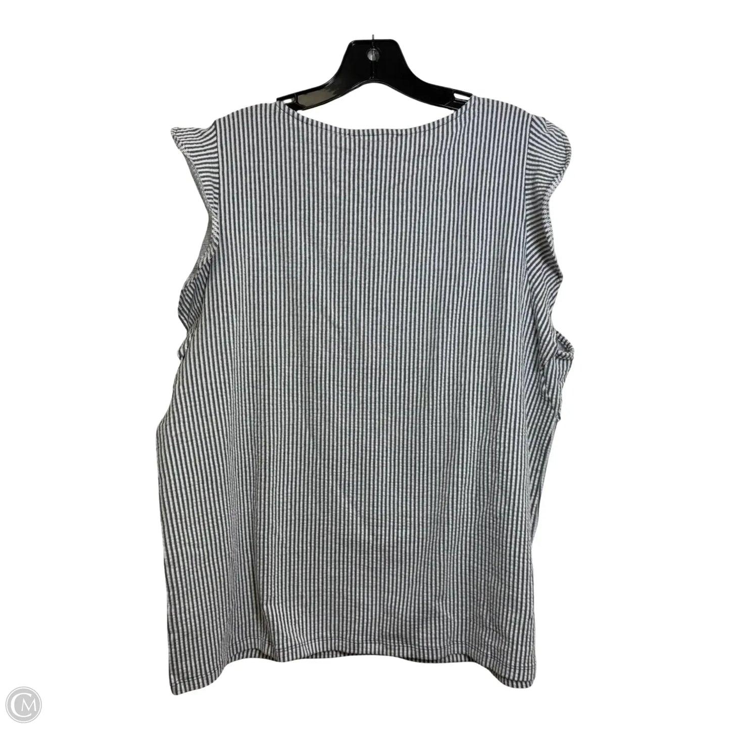 Top Sleeveless By Michael By Michael Kors In Striped Pattern, Size: Xl