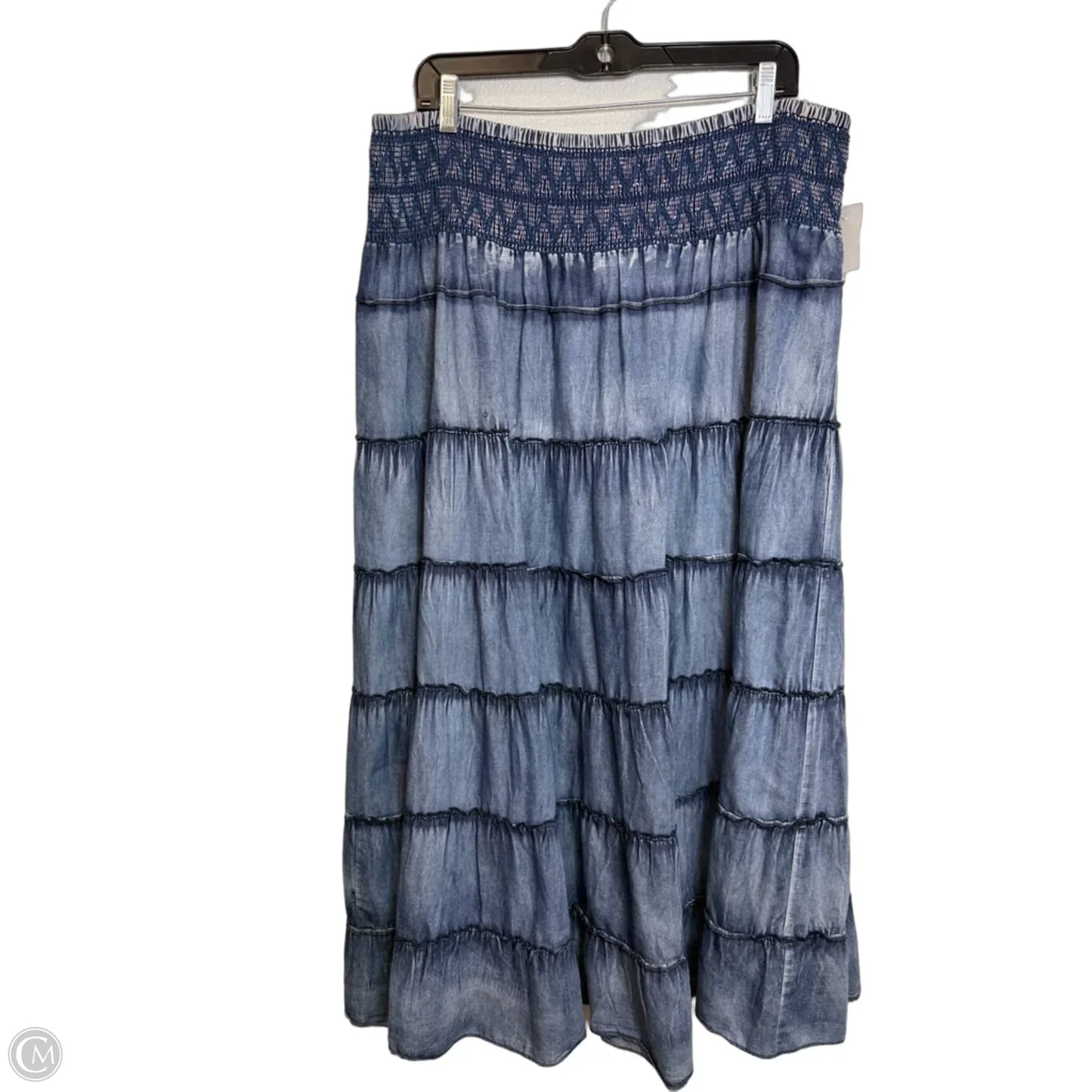 Skirt Maxi By Soft Surroundings In Blue Denim, Size: Xl