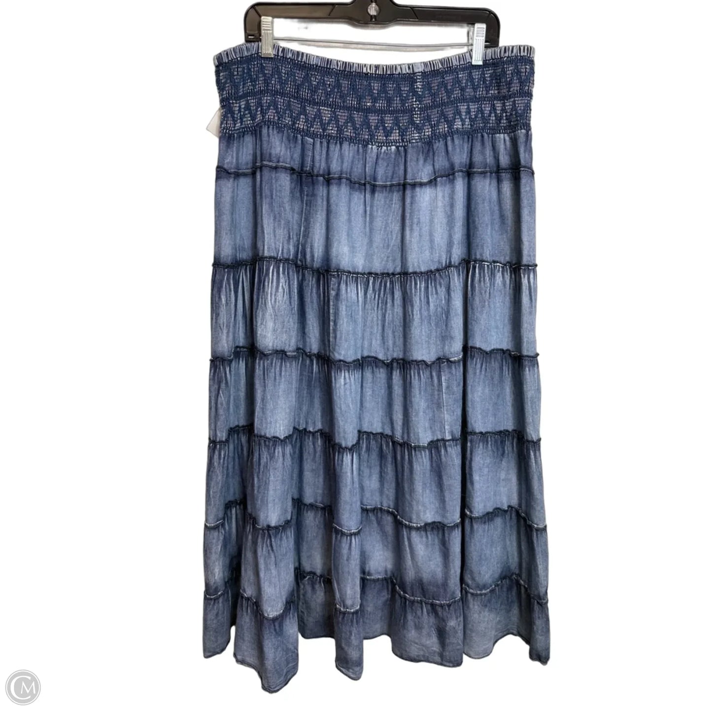 Skirt Maxi By Soft Surroundings In Blue Denim, Size: Xl