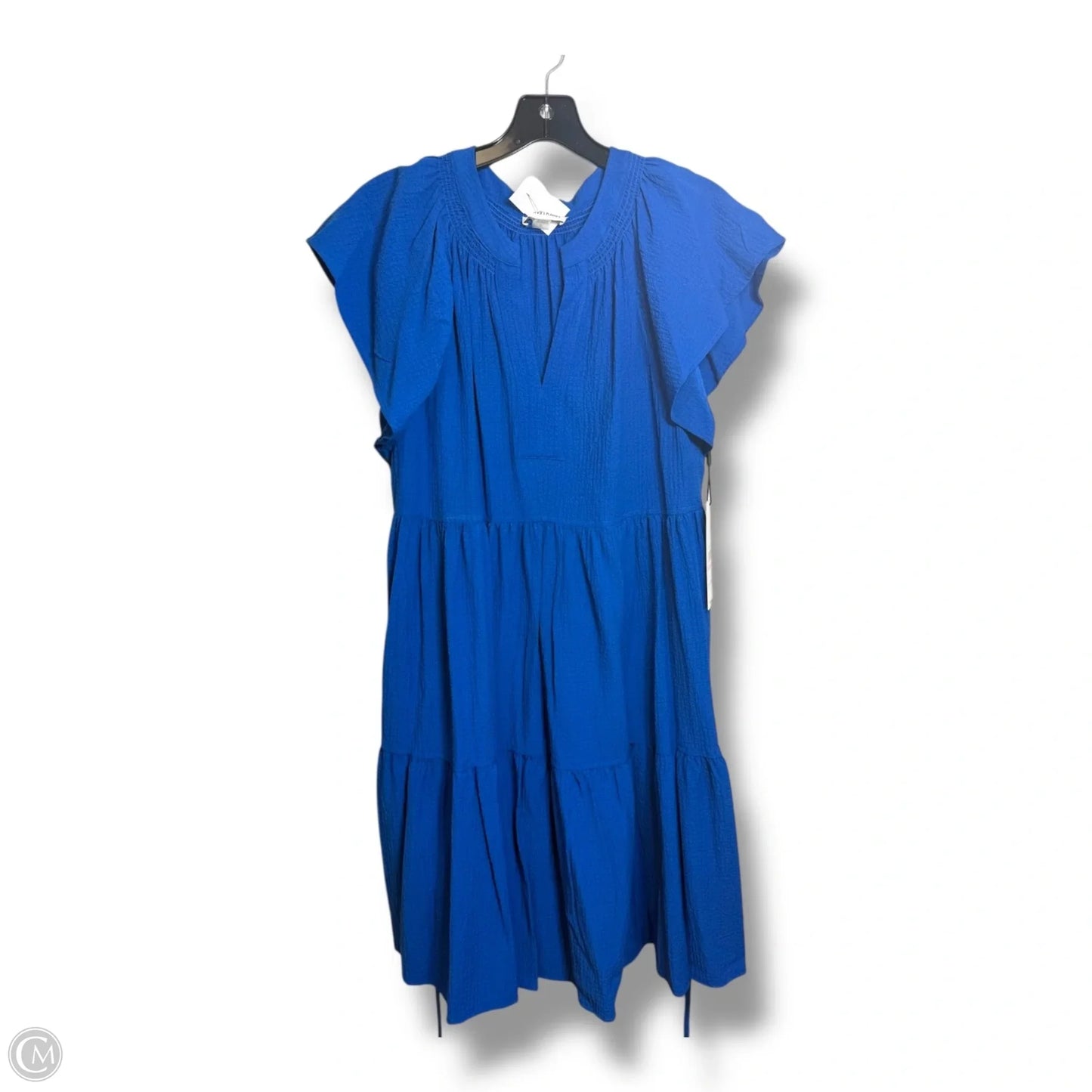 Dress Casual Midi By Calvin Klein In Blue, Size: 10