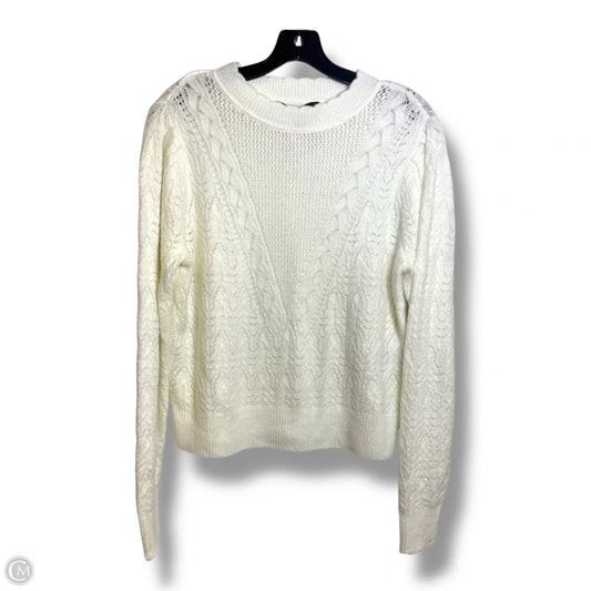 Top Long Sleeve By White House Black Market In White, Size: L