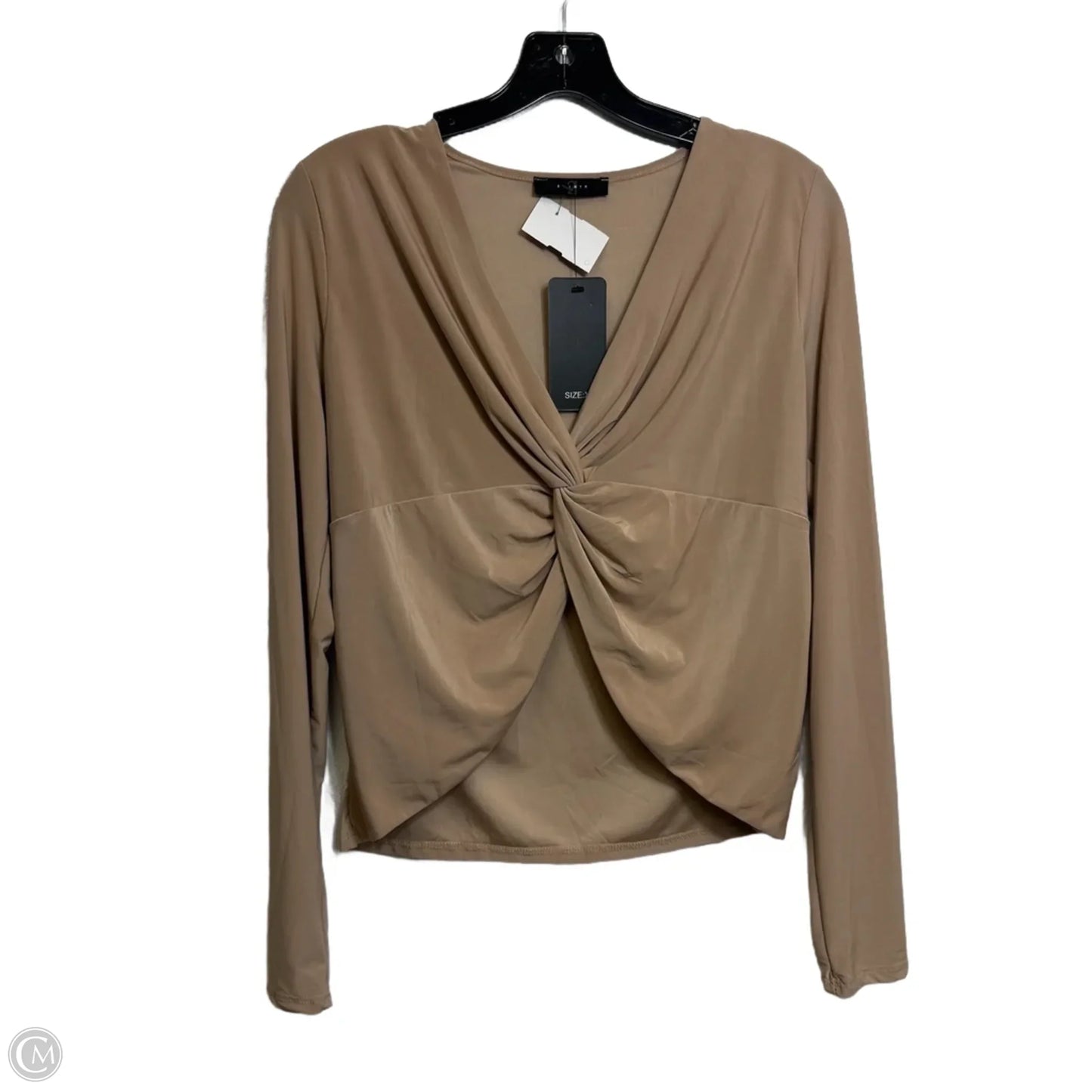Top Long Sleeve By Clothes Mentor In Beige, Size: Xl