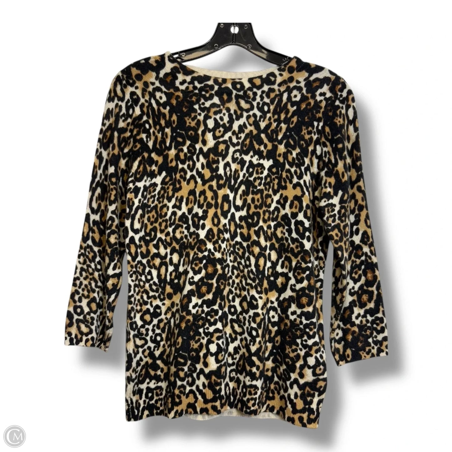 Sweater By Talbots In Animal Print, Size: Mp