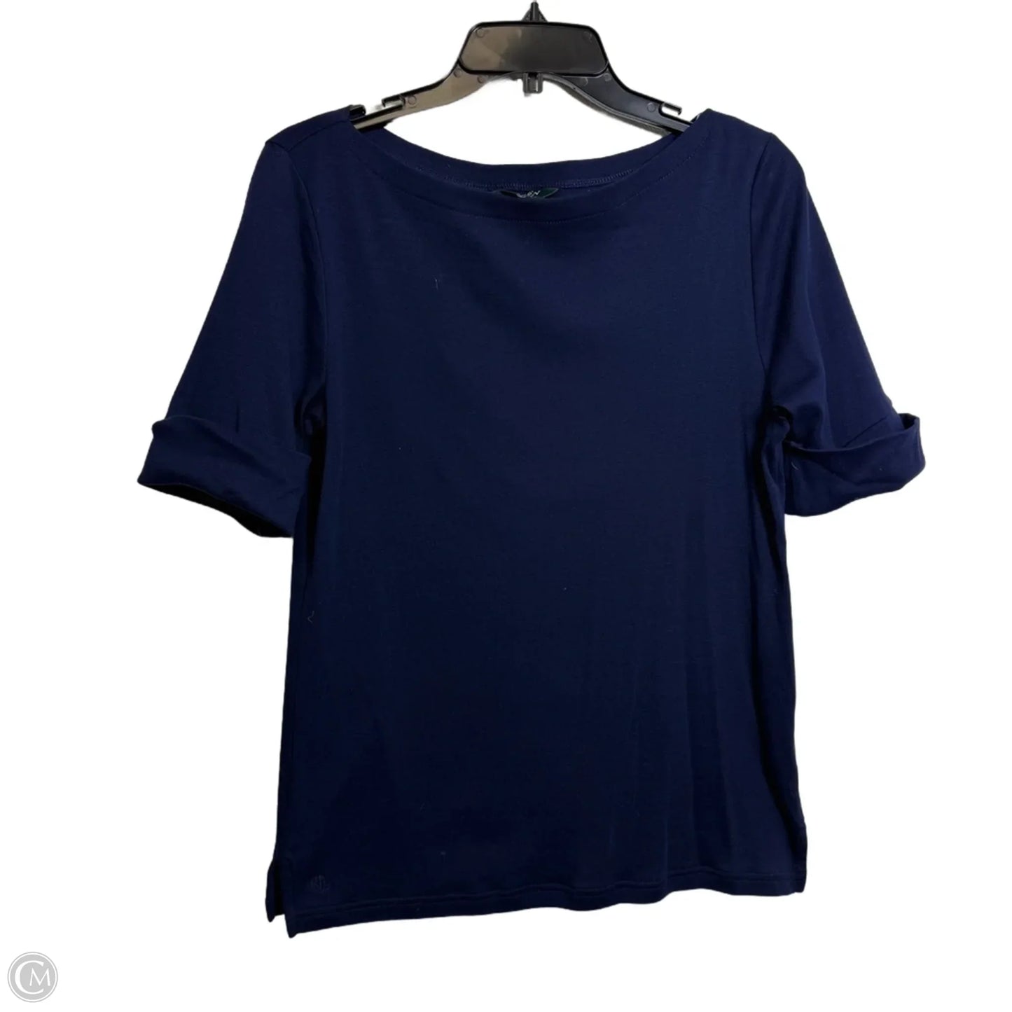Top 3/4 Sleeve Basic By Ralph Lauren In Navy, Size: L