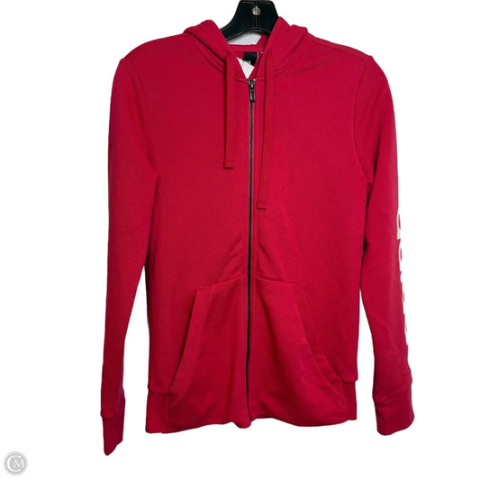 Athletic Jacket By Adidas In Red, Size: Xs