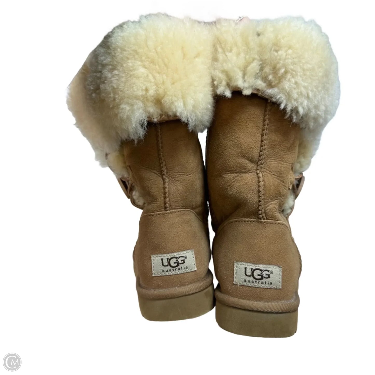 Bailey Button Boots Designer By Ugg Australia In Tan, Size: 7