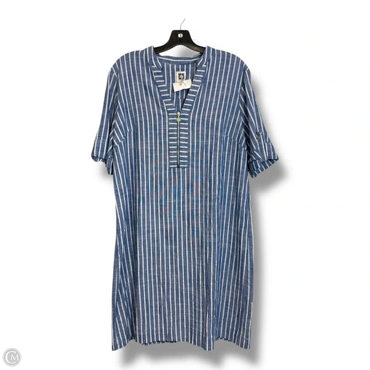 Dress Casual Midi By Anne Klein In Striped Pattern, Size: 14