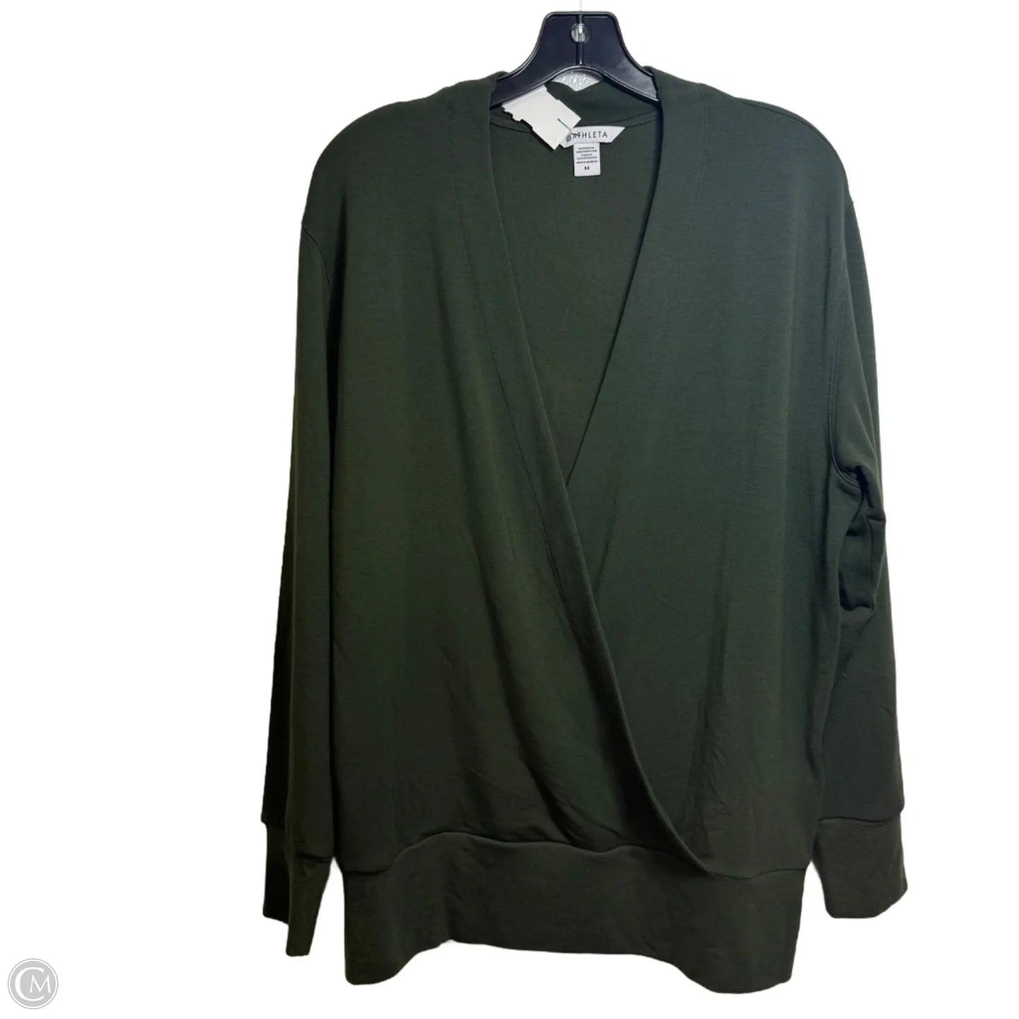 Top Long Sleeve By Athleta In Green, Size: M