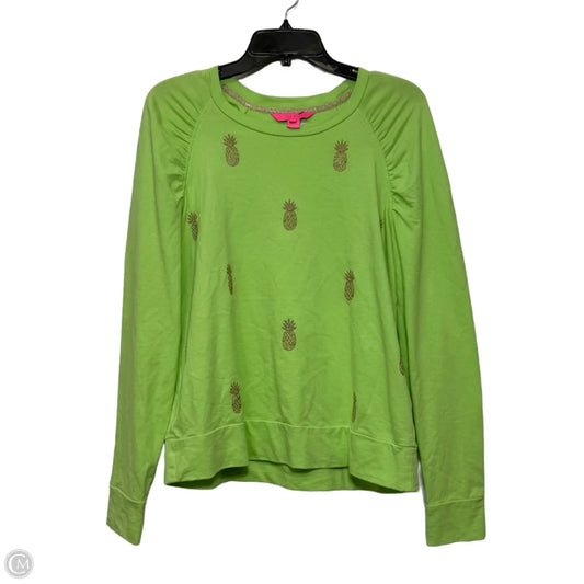 Top Long Sleeve Designer By Lilly Pulitzer In Green, Size: M