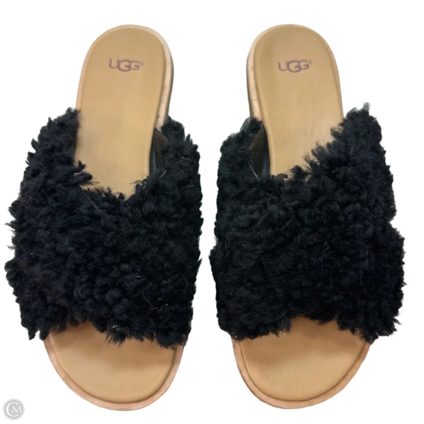 Sandals Designer By Ugg In Black, Size: 9.5