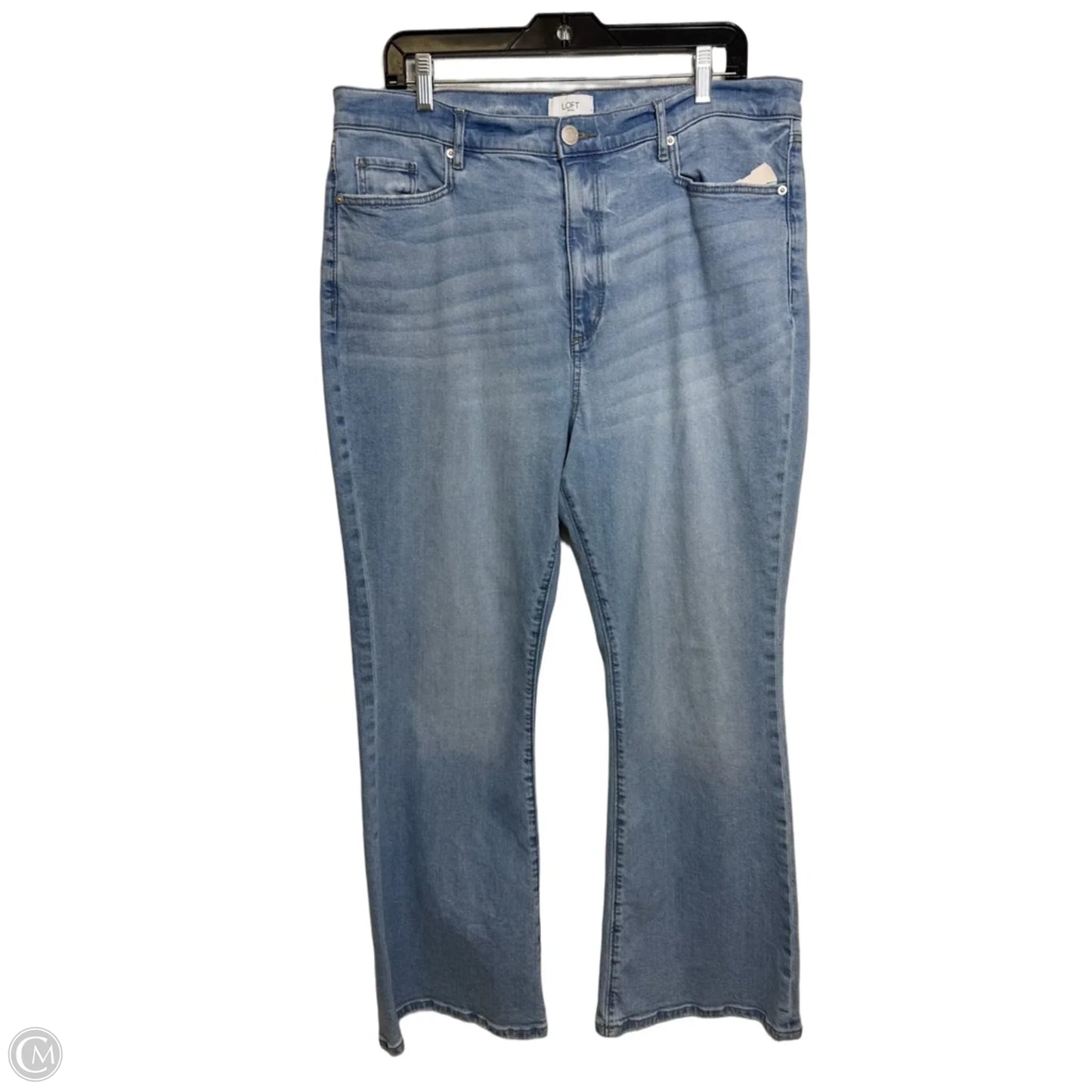 Jeans Wide Leg By Loft In Blue Denim, Size: 16