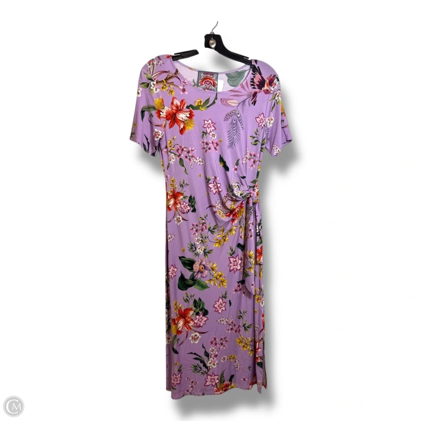 THE JANIE FAVORITE SIDE TIE KNIT DRESS Casual Short By Johnny Was In Floral Print, Size: Sp