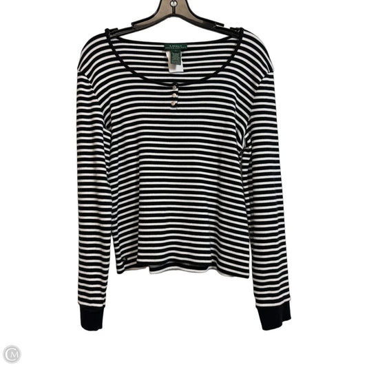 Top Long Sleeve By Ralph Lauren In Striped Pattern, Size: L