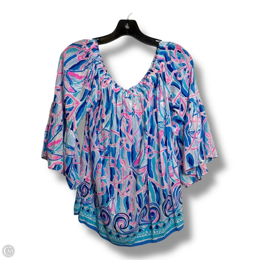 Top 3/4 Sleeve Designer By Lilly Pulitzer In Multi-colored, Size: M