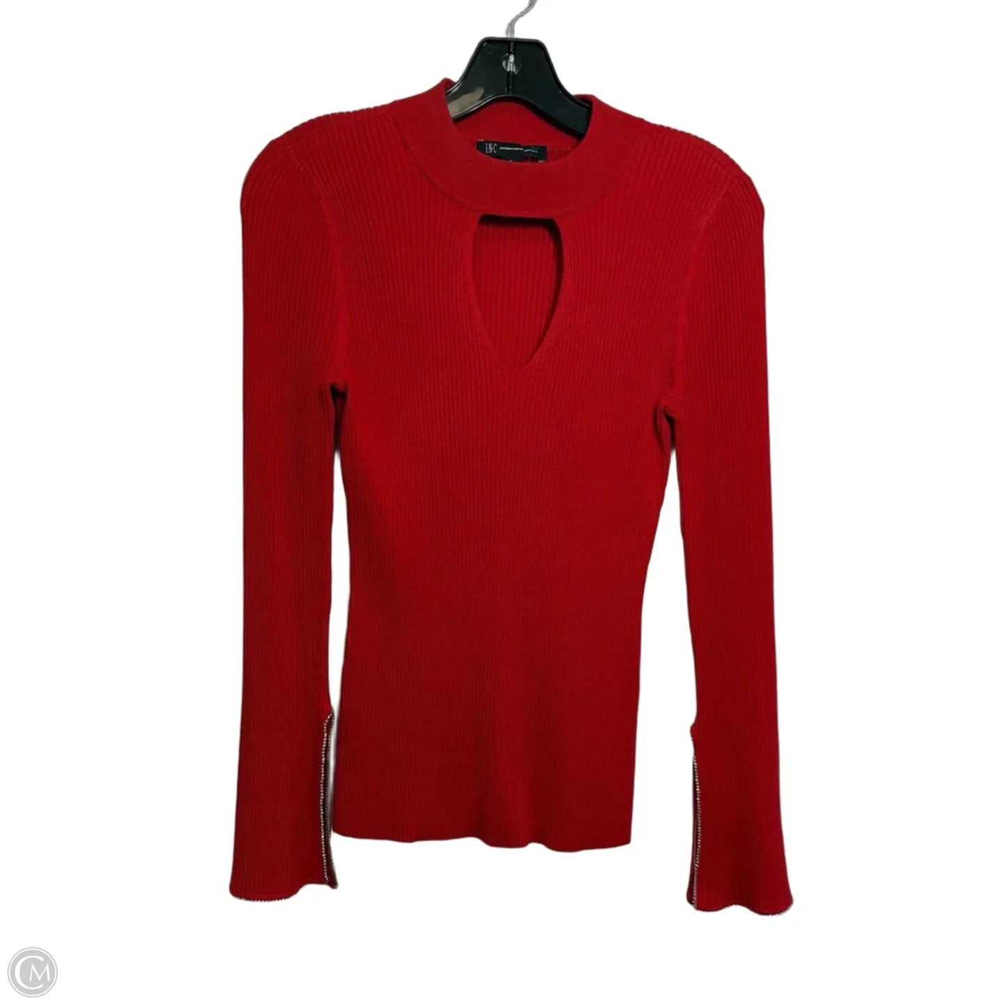 Top Long Sleeve By Inc In Red, Size: S