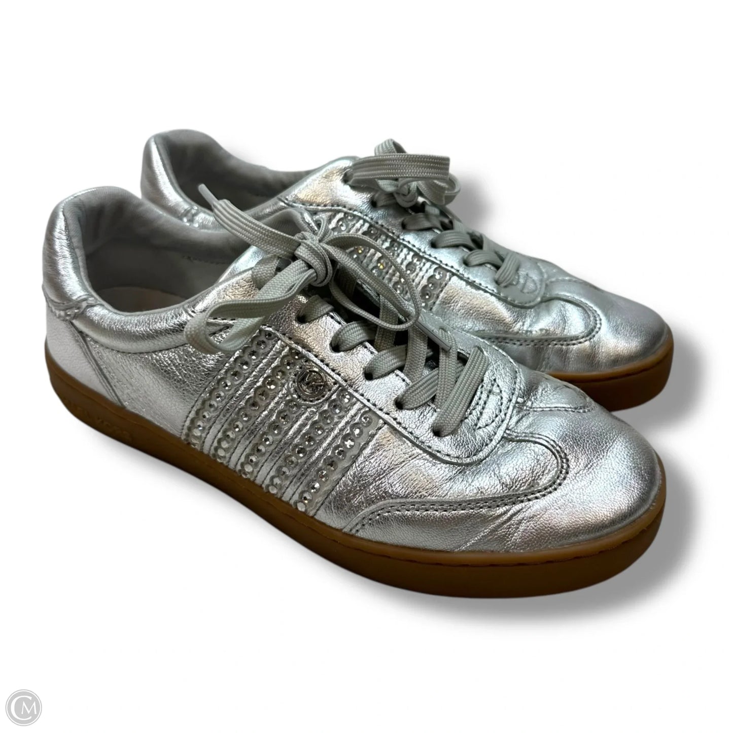 Shoes Designer By Michael Kors In Silver, Size: 8
