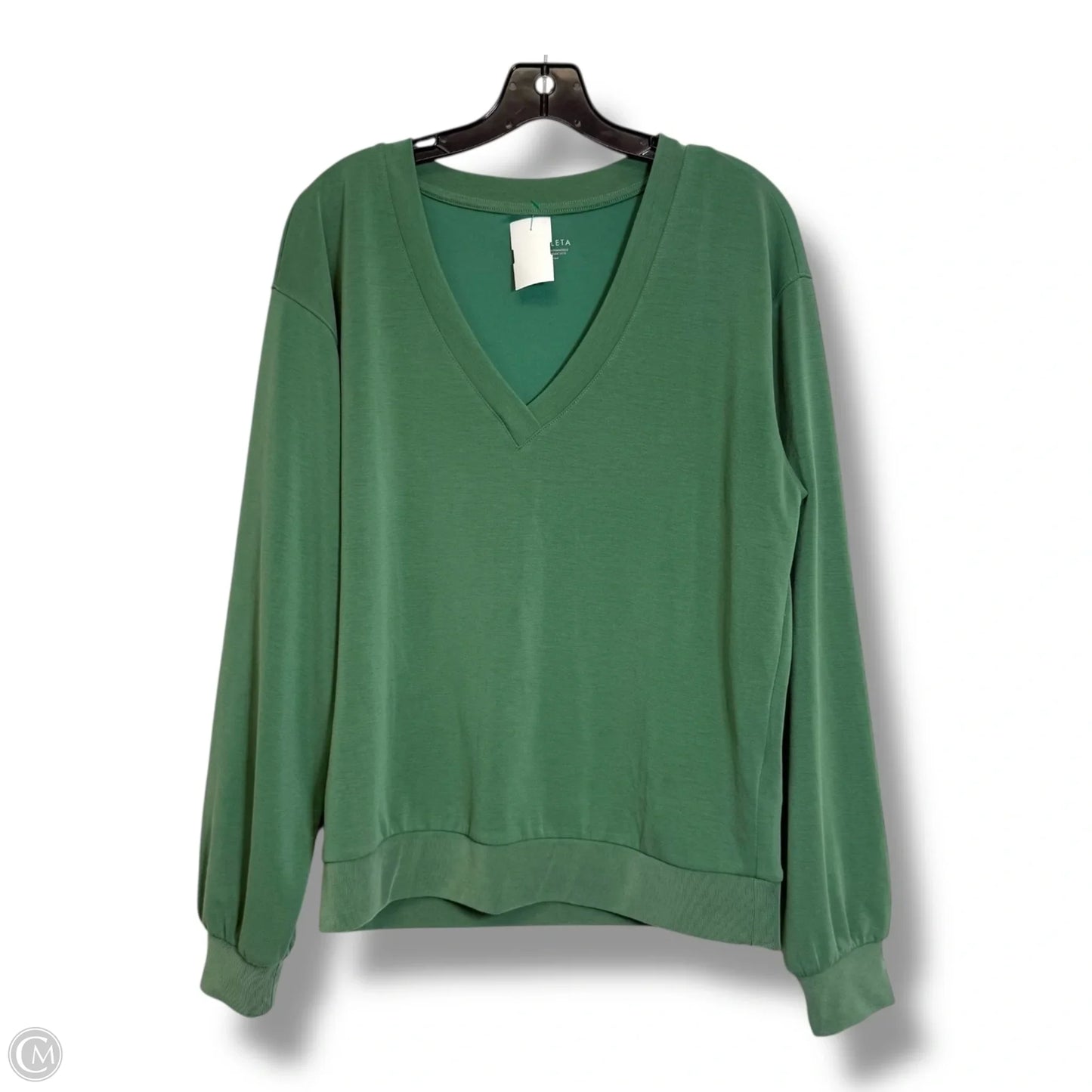 Top Long Sleeve By Athleta In Green, Size: M
