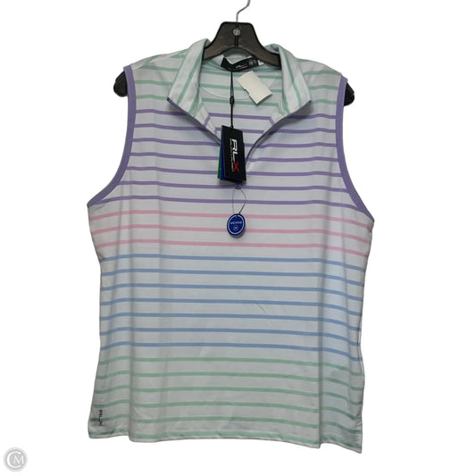 Top Sleeveless By Ralph Lauren In Striped Pattern, Size: Xxl