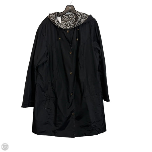 Coat Raincoat By Clothes Mentor In Animal Print, Size: Xl