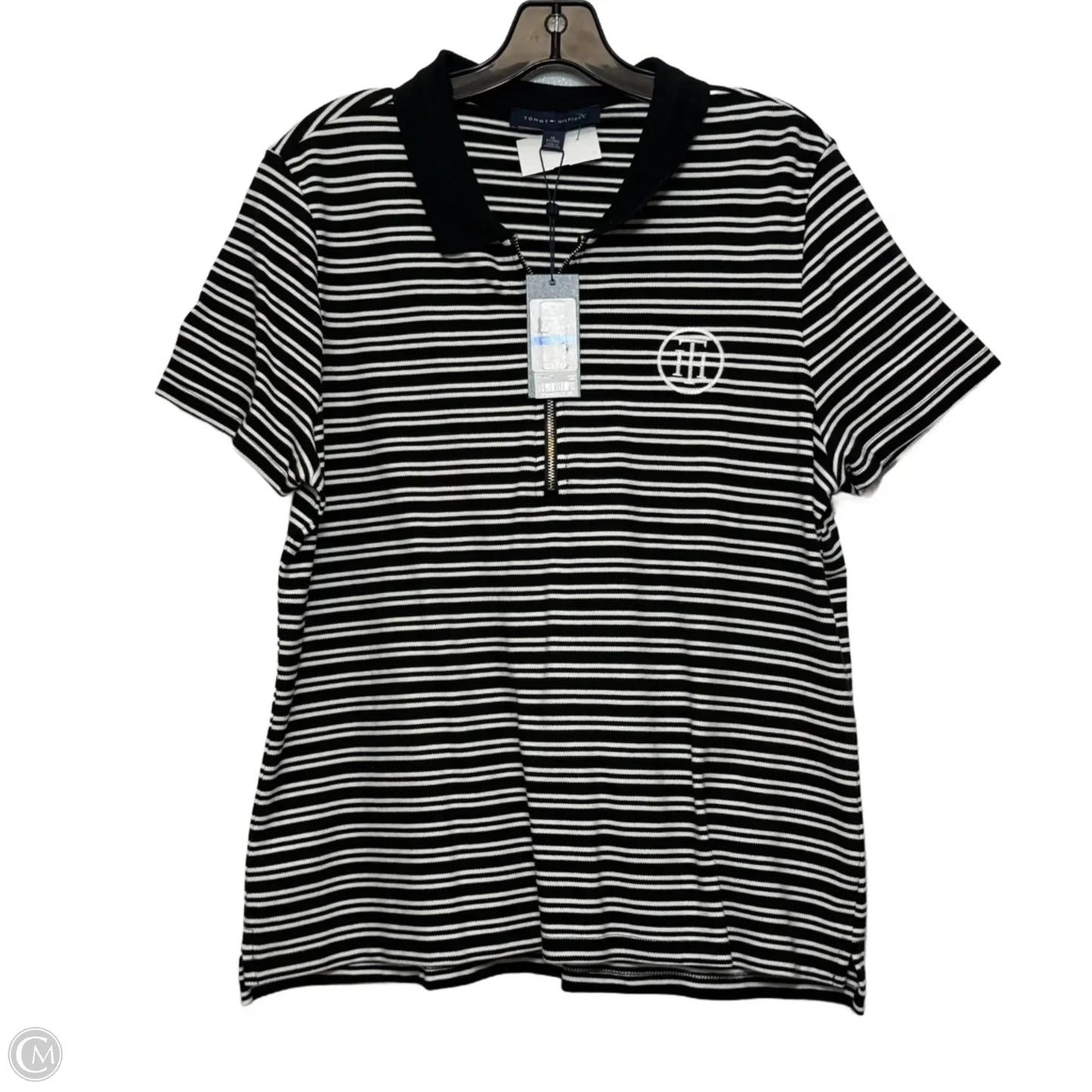 Top Short Sleeve By Tommy Hilfiger In Striped Pattern, Size: Xl