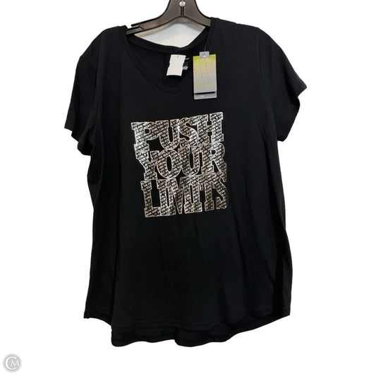 Top Short Sleeve By Tek Gear In Black, Size: Xl