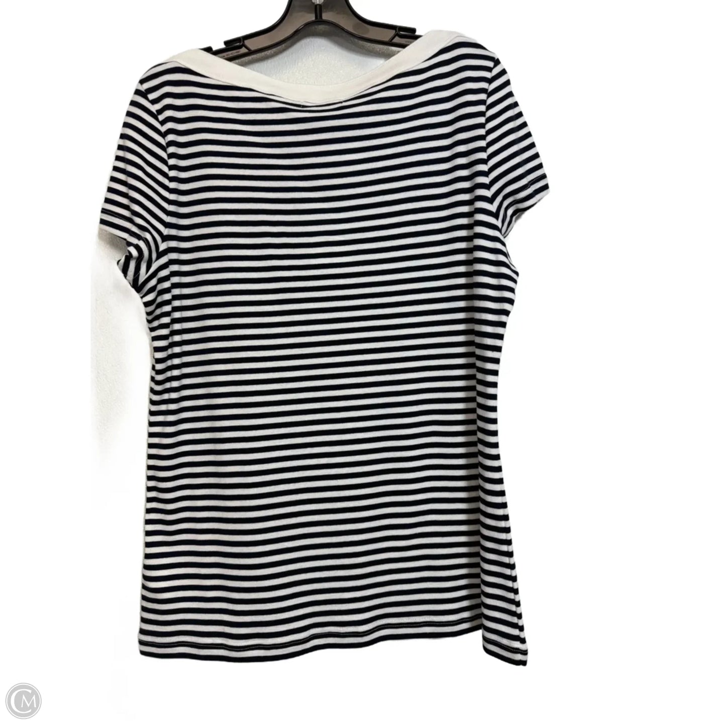 Top Short Sleeve By Chaps In Striped Pattern, Size: Xl