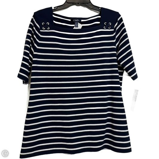 Top Short Sleeve By Chaps In Navy, Size: Xl