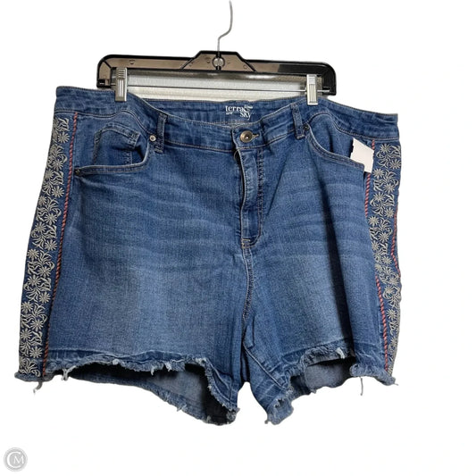 Shorts By Terra & Sky In Blue Denim, Size: 22