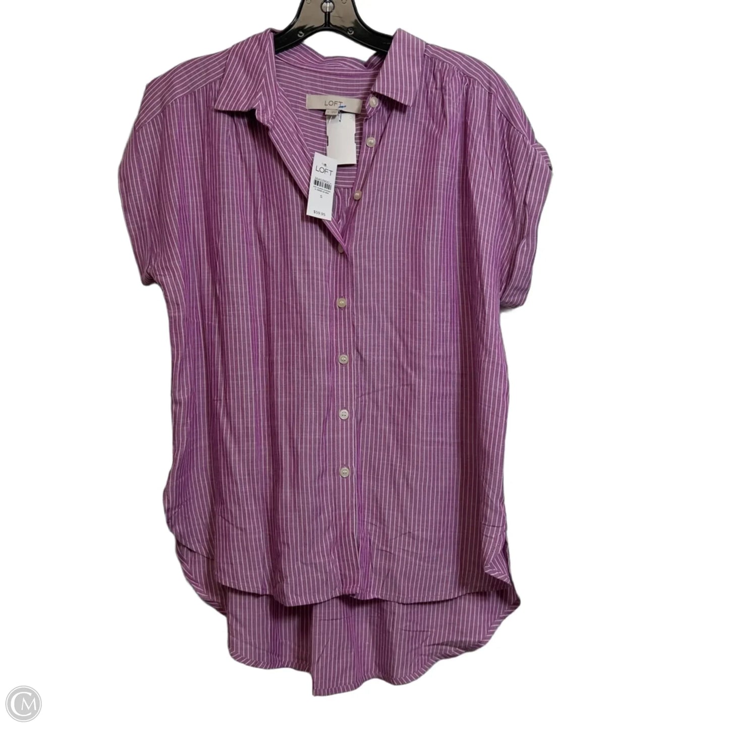 Top Short Sleeve By Loft In Purple, Size: S