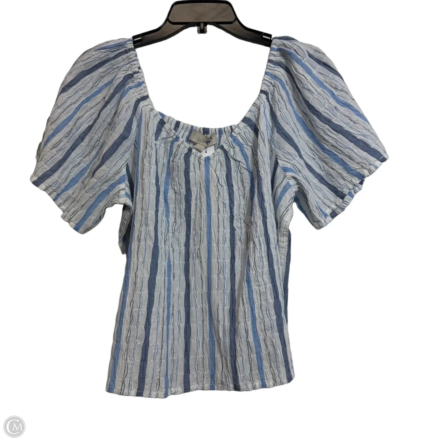 Top Short Sleeve By Loft In Striped Pattern, Size: S