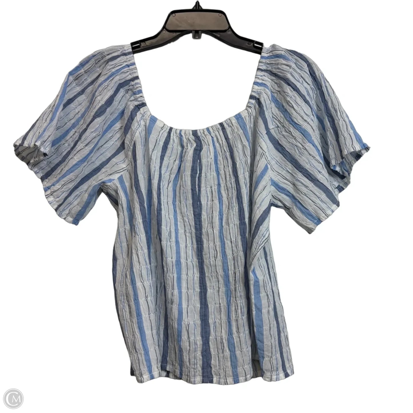 Top Short Sleeve By Loft In Striped Pattern, Size: S
