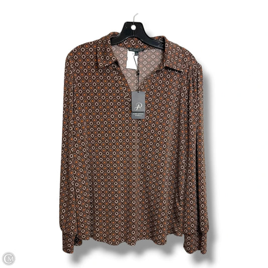 Top Long Sleeve By Adrianna Papell In Multi-colored, Size: L