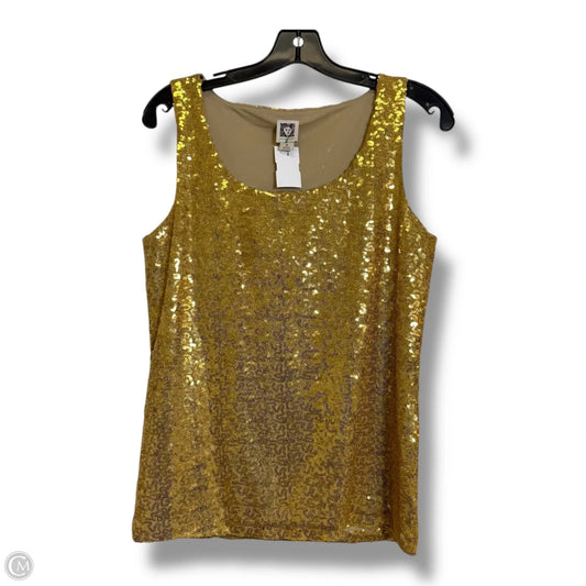 Top Sleeveless By Anne Klein In Gold, Size: M