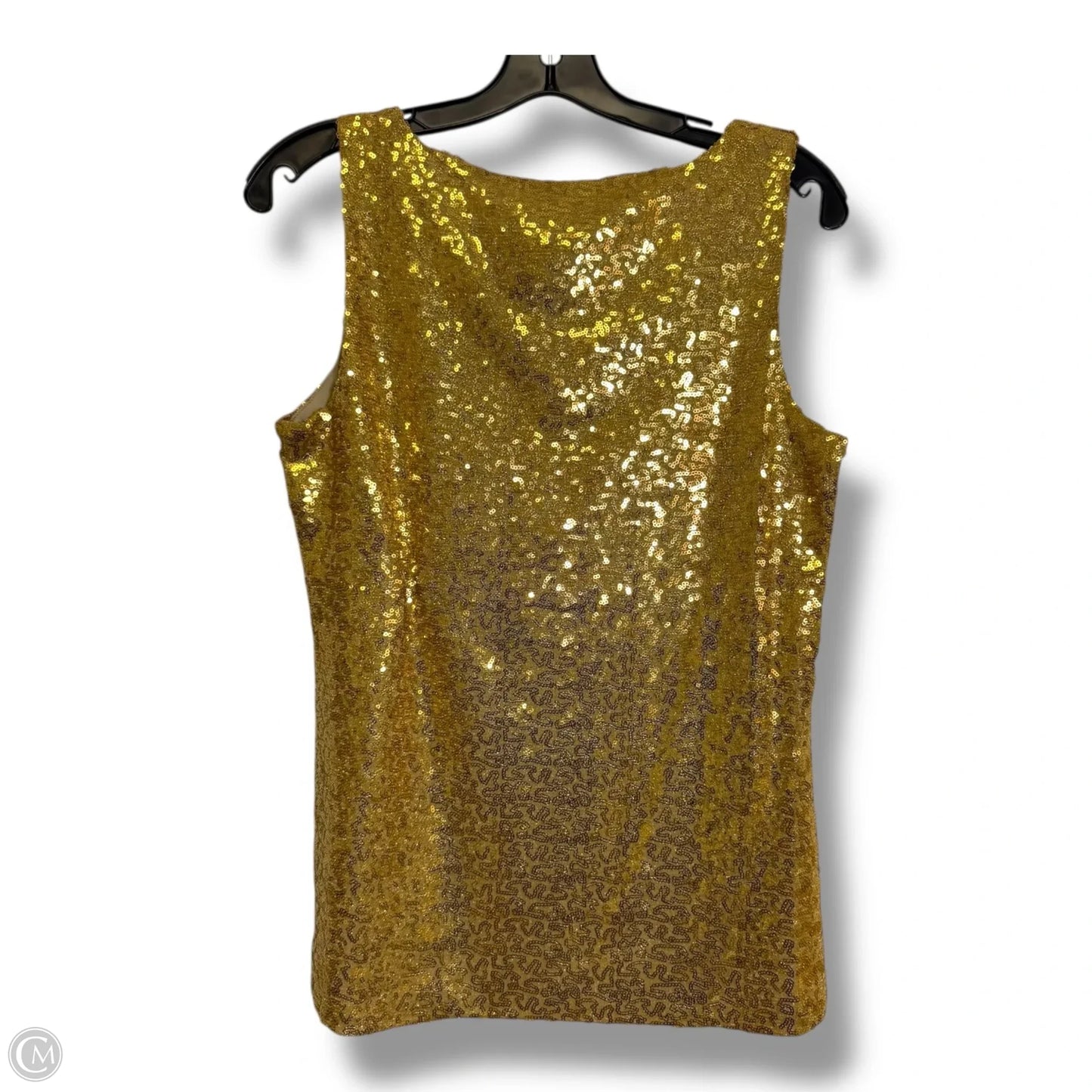 Top Sleeveless By Anne Klein In Gold, Size: M