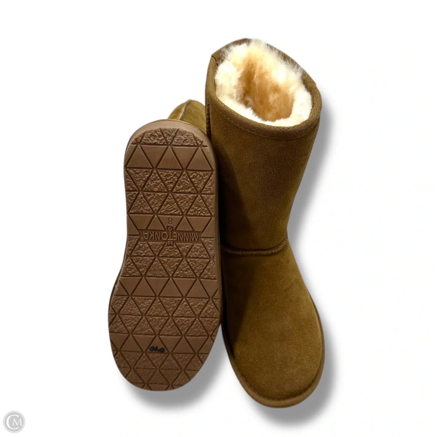 Boots Ankle Flats By Minnetonka In Brown, Size: 8