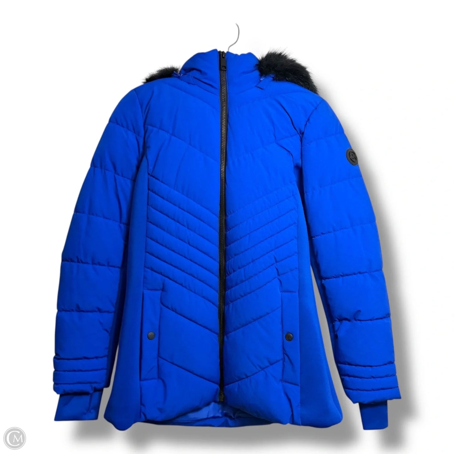 Coat Designer By Michael Kors In Blue, Size: S