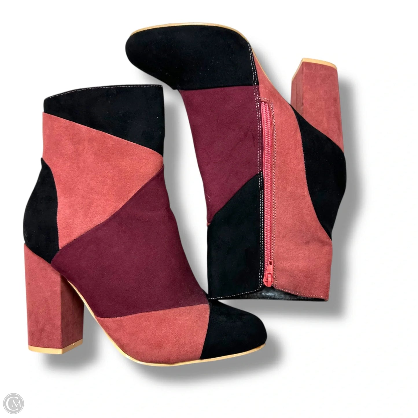 Boots Ankle Heels By Just Fab In Multi-colored, Size: 9